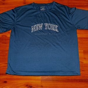 SHEIN Blue New York Graphic T-Shirt
